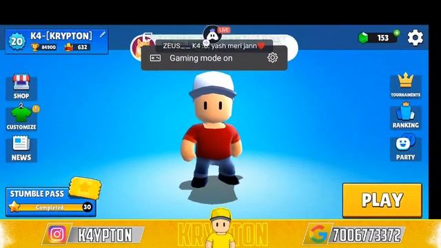 TEAM Centic Vs TEAM KRYPTON Stumble Guys Live With KRYPTON GAMING #175 Update 0.29