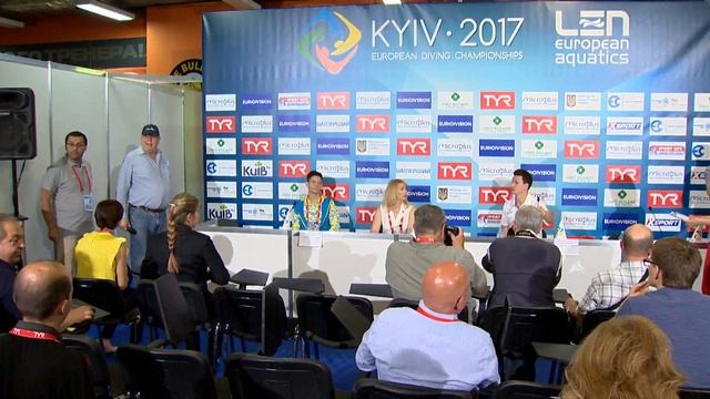 Прыжки в воду, чемпионат Европы-2017, Киев. Официальная пресс-конференция. Онлайн трансляция смотреть онлайн