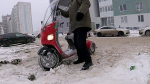 Honda Gyro Canopy 4t. Зимний выезд из дома.