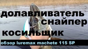 Снайпер. Долавливатель, Косильщик. Обзор luremax machete 115SP