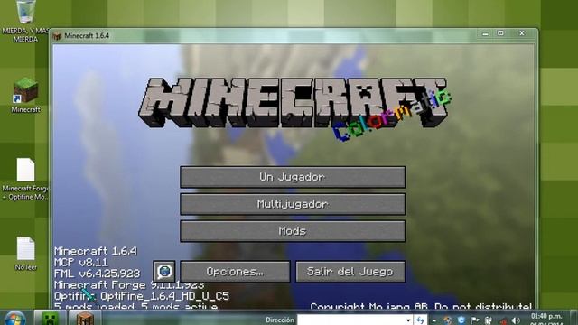 Como descargar Minecraft 1.6.4 con Forge y Optifine configurados!!!!!!! смотреть онлайн
