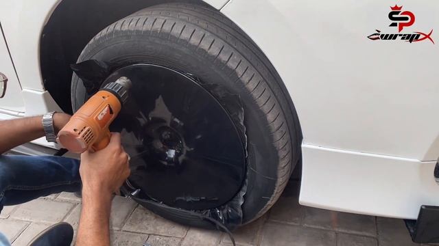 How To Vinyl Wrapped Car Rim Easily /toyota Altis Alloy Wheels Black Wrapped