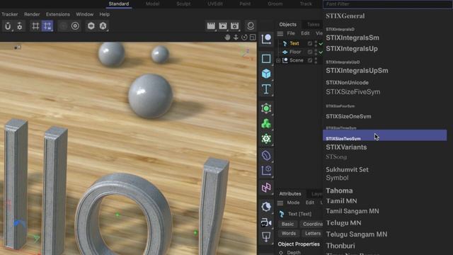 #C4DQuickTip 32_ How to quickly find the font you need in Cinema 4D смотреть онлайн