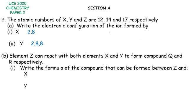 UCE Chemistry Paper 2 2020: Question 2 (Atomic Structure) смотреть онлайн