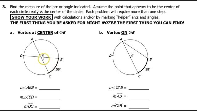 Quiz B (01 to 03) Circle Vocabulary, Arcs and Central Angles, Inscribed Angles смотреть онлайн