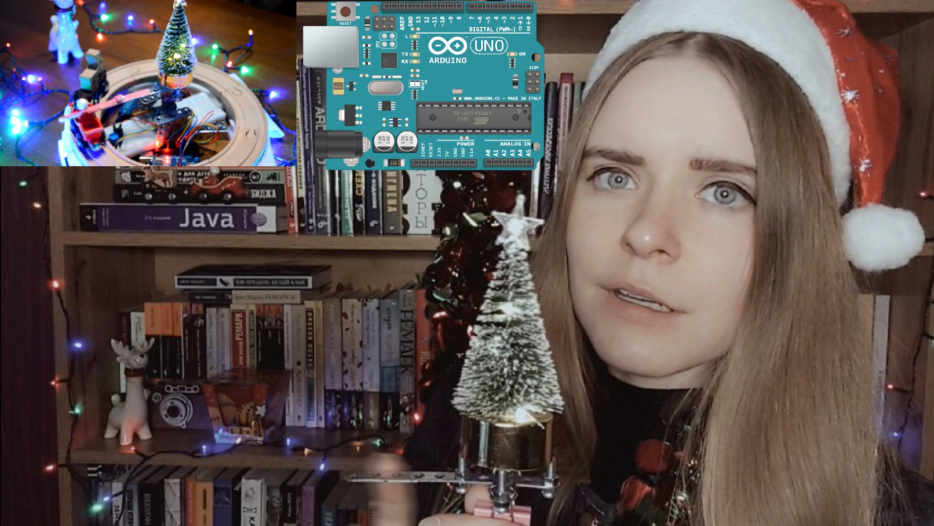 Программирование Ардуино | Новогодняя карусель с музыкой | С Новым Годом | Arduino