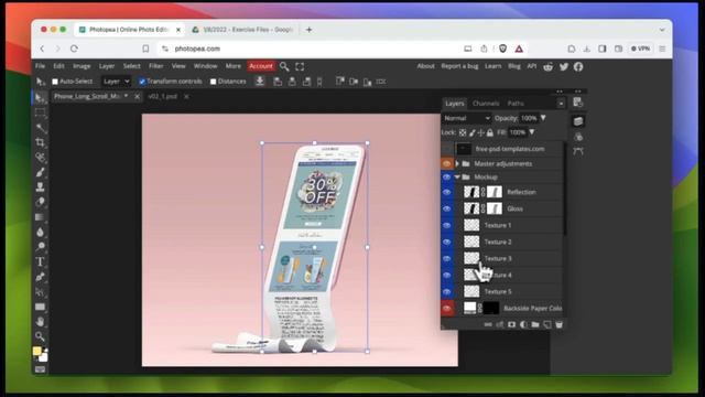 Inserting your Screenshot on this Phone Mockup - Photopea Tutorials смотреть онлайн