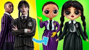 Уэнздэй VS Бьянка - 30 идей для кукол ЛОЛ