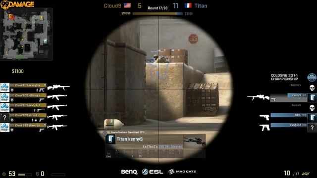 Titan vs. Cloud9 | Gruppe D, ESL One Cologne 2014 | de_dust2 смотреть онлайн