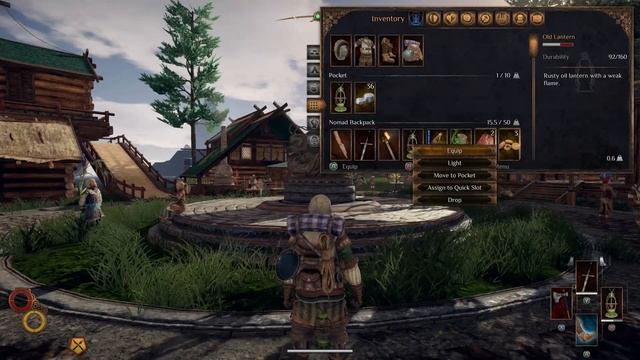 Outward (How to attach Lantern to Backpack) смотреть онлайн