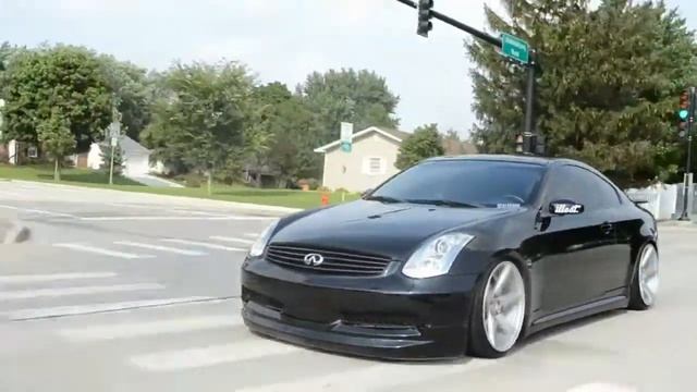Jon's slammed static G35 on 20" Vossen Cv3 rollin смотреть онлайн