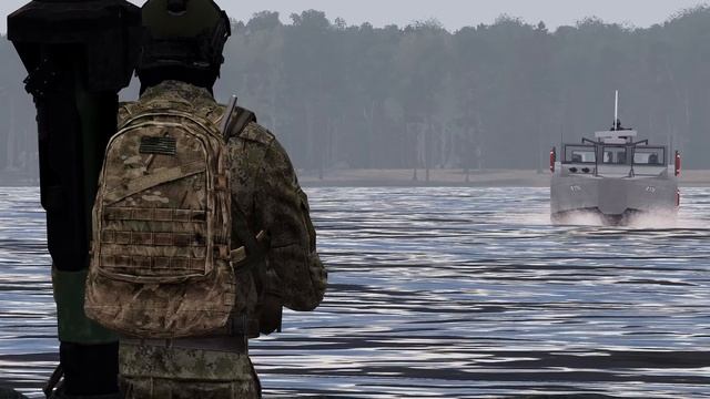 ARMA 3 Milsim: Russian Patrol Boat exploded in a ball of fire after being hit by the AT Missile смотреть онлайн