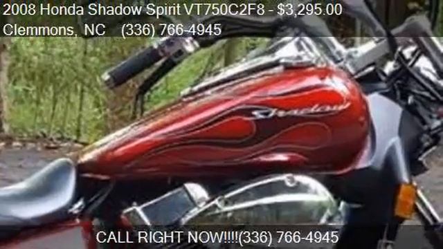 2008 Honda Shadow Spirit VT750C2F8 for sale in Clemmons, NC смотреть онлайн