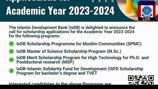 IsDB Scholarship for 2023-2024 || Bachelor, Master, PH.D Scholarships смотреть онлайн