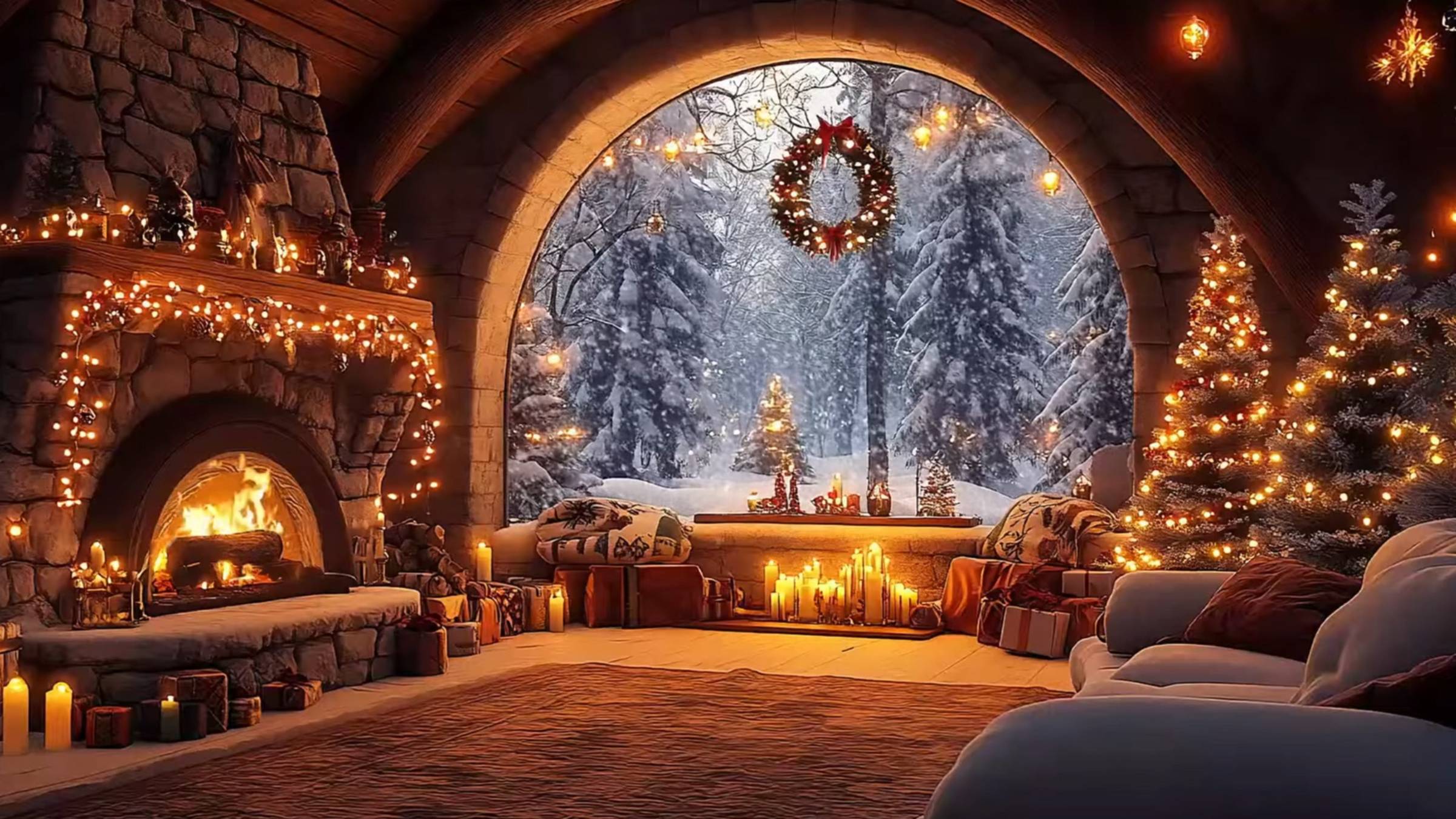 Зимнее Настроение. Спокойная фоновая музыка для для отдыха. смотреть онлайн