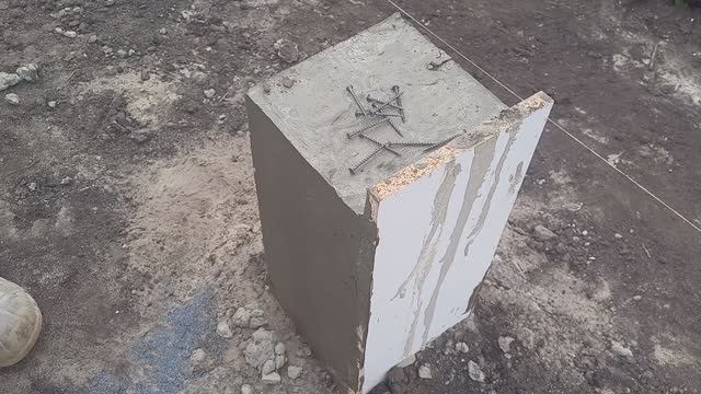 30. Столбчатый фундамент под террасу (дом для себя)