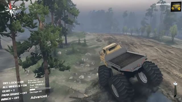 SpinTires Mod 1957 GMC LCF COE Monster PROTOTYPE смотреть онлайн