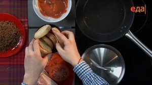 Гамбургер с картофельной котлетой