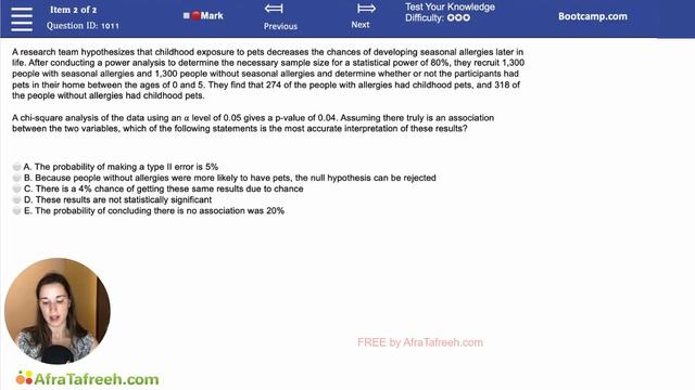6.3 Hypothesis Testing and Errors - Practice Question atf смотреть онлайн