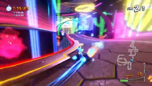 CTR:NF Viale Elettronico - Electron Avenue Time Trial 3:10.19 + Best Lap 1:02.46 смотреть онлайн
