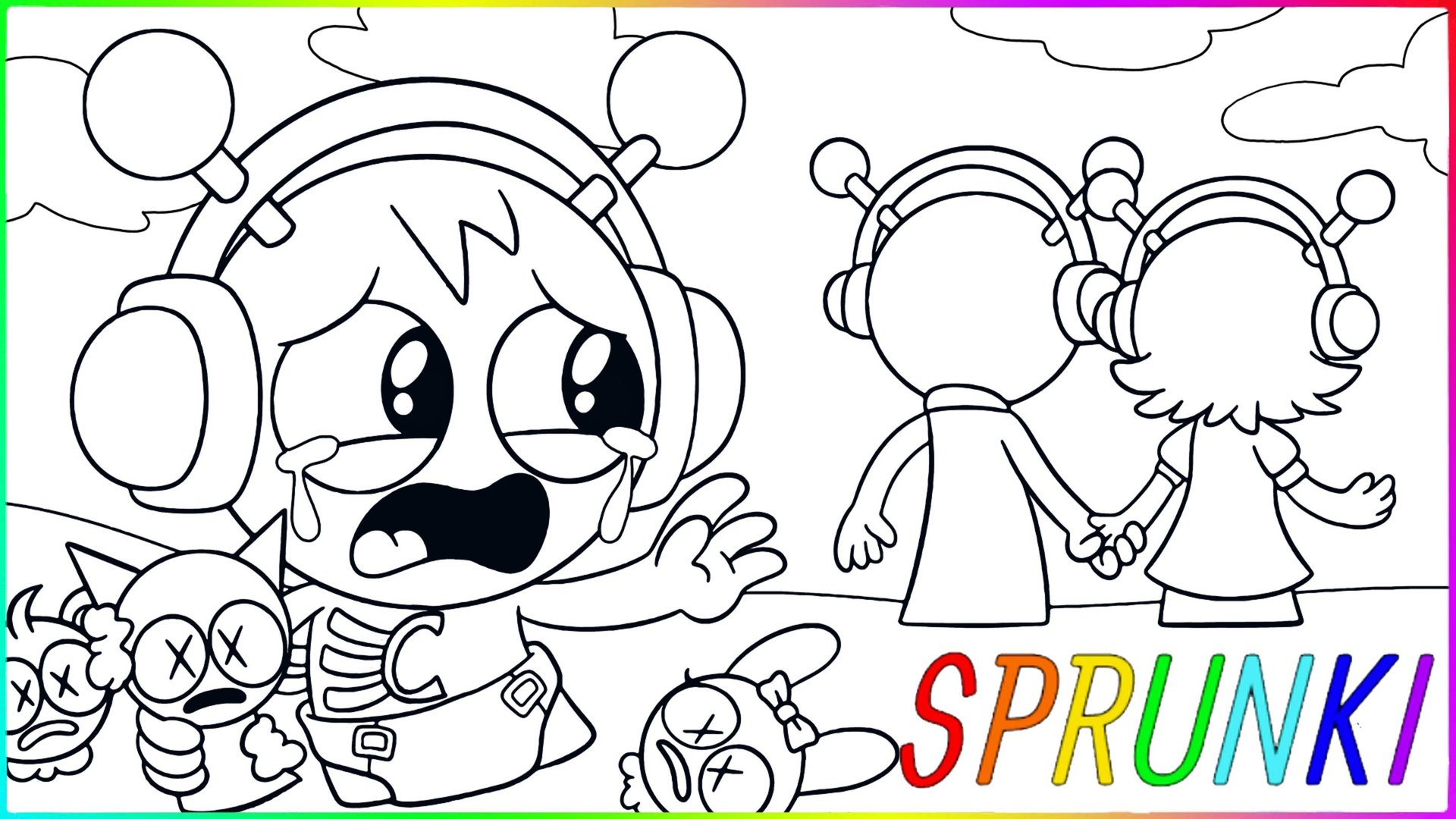 SPRUNKI / NEW COLORING PAGES/ ORANGE OREN: ABANDONED at BIRTH! / Satisfying Coloring смотреть онлайн