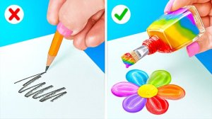 КРУТЫЕ ТВОРЧЕСКИЕ ИДЕИ И КРАФТЫ || ПРОСТЫЕ ЛАЙФХАКИ ДЛЯ РИСОВАНИЯ ОТ 123 GO!