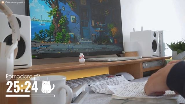 3-HOUR STUDY WITH ME _ No music _ Pomodoro 50-10 _ Early morning смотреть онлайн