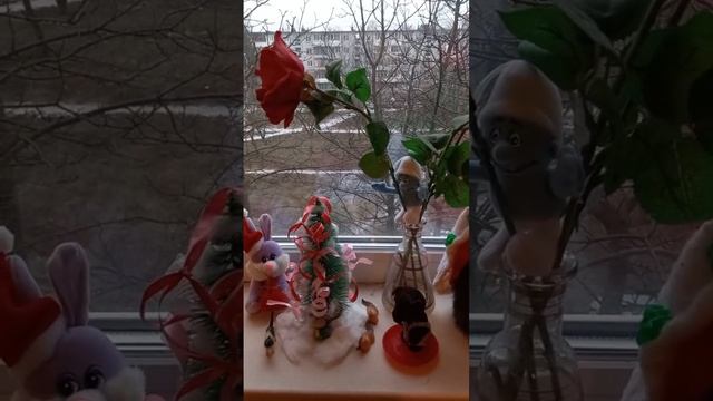 Новый год, Рождество, вид из окна, Тула