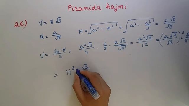 4.3 Piramida.Piramida hajmi (21-30-misol).[Matematika javoblari] смотреть онлайн