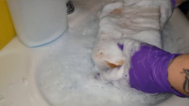 ASMR💙Recycled Blue Cif Cream🧽Asmr sponge squeezing clamshell💙 sponges rinsing💙asmr oddly satisfying смотреть онлайн