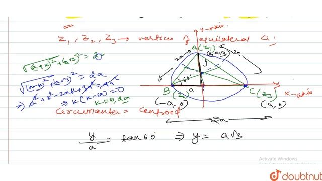 Let the complex numbers `z_1,z_2 and z_3 ` be the vertices of an equilateral triangle let `z_0` be смотреть онлайн