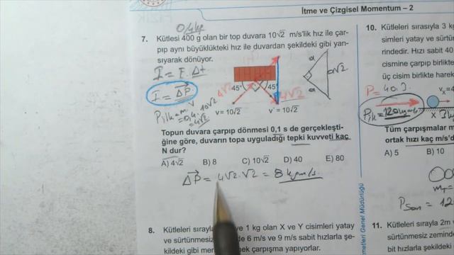11. Sınıf | Fizik | Kazanım Testi 20 | İtme ve Çizgisel Momentum 2 | MEB | AYT Fizik| 2022 2023 смотреть онлайн
