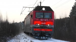 «Первый грузовой в Новом году!» 2ЭС6-1172 «Синара» с грузовым поездом