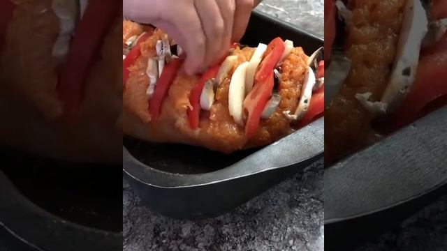 Филе индейки с начинкой в духовке смотреть онлайн