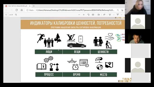 Вебинар "Как читать мышление людей и убеждать их?" смотреть онлайн