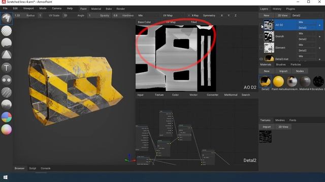 ArmorPaint. SciFi Gun. Part 2. Procedural Materials. Prints