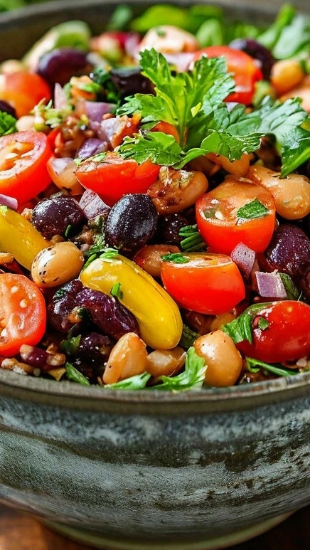 Белковый салат с фасолью🫘 смотреть онлайн