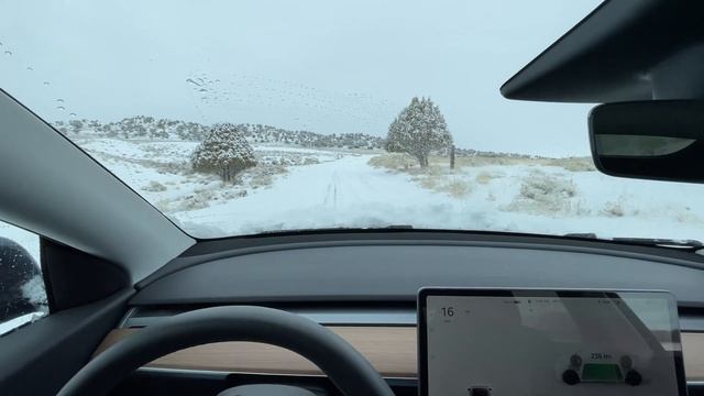 Driving the Tesla Model Y on Snow смотреть онлайн
