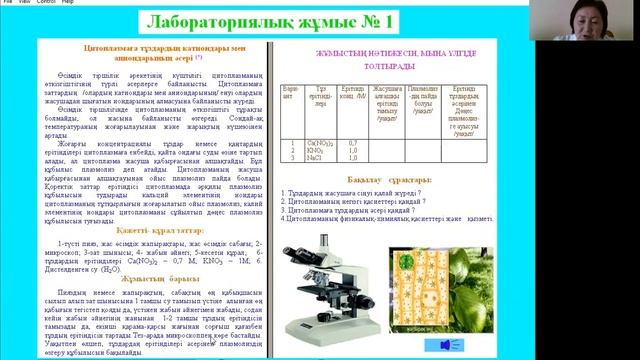 зертханалық сабақ Цитоплазмаға тұздардың катиондары мен аниондардың әсері смотреть онлайн