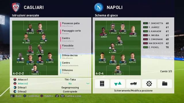 Cagliari - Napoli (6° giornata Serie B Stagione 4) смотреть онлайн