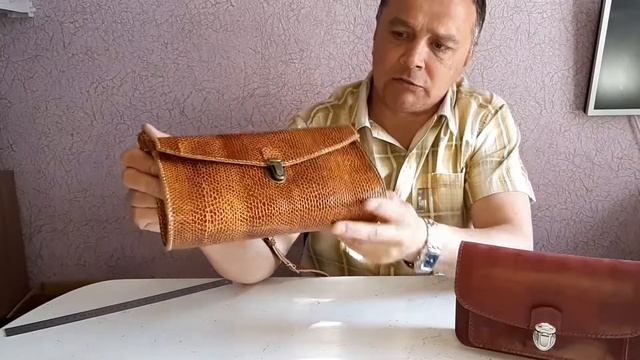 Обзор барсетки изготовленной вручную. смотреть онлайн