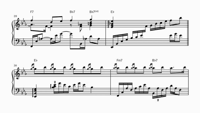 Somewhere Over The Rainbow - Beautiful piano solo - Sheet music смотреть онлайн