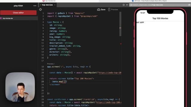 Мобильное приложение Каталог Фильмов на JavaScript смотреть онлайн