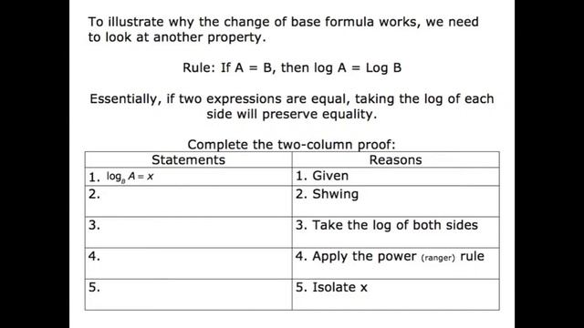 Mathcamp321: Logs Part 5 - The Change of Base Formula смотреть онлайн