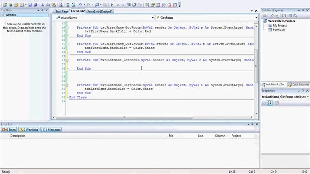 got and lost focus events in a textbox Wk2 смотреть онлайн
