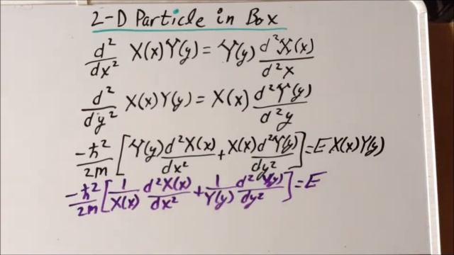 Particle in a 2-D box wavefunction derivation смотреть онлайн