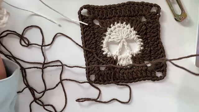 How to Crochet a Skull Granny Square | Full Crochet Tutorial смотреть онлайн