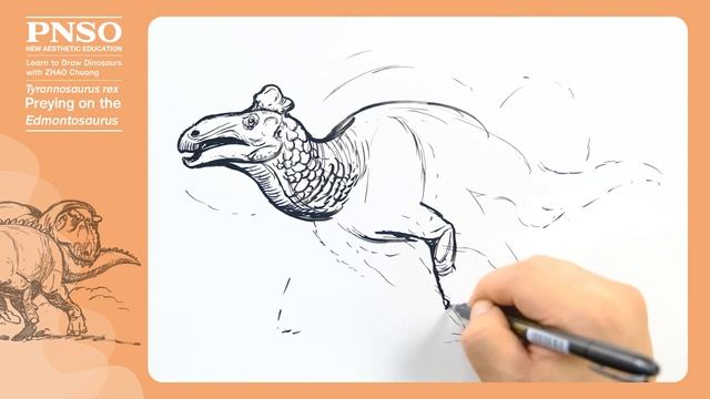 Wilson the Tyrannosaurus rex 7: Preying on Edmontosaurus | Learn to Draw Dinosaurs with ZHAO Chuang смотреть онлайн