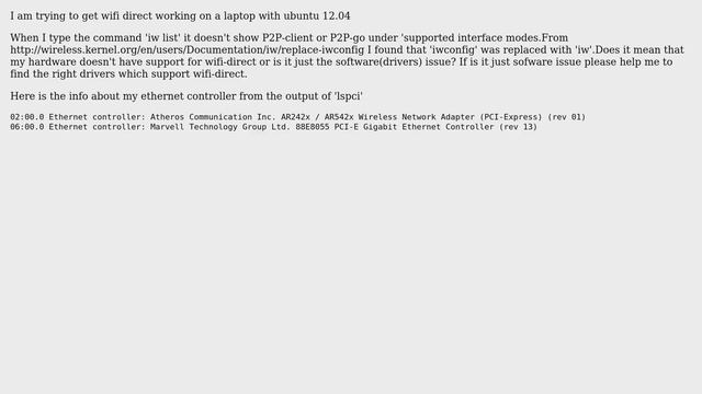 Wifi Direct P2P-go and P2P-client support in ubuntu смотреть онлайн