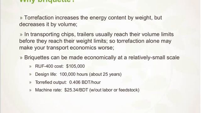 Webinar: Lifecycle Assessment and Economics of Torrefied Biomass Webinar MP4 смотреть онлайн
